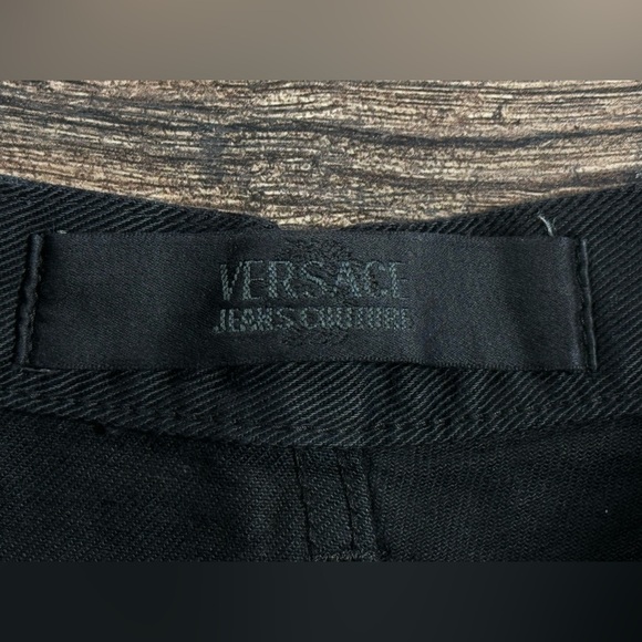 NWOT Vintage Versace Black Straight Leg Jeans - Picture 7 of 10